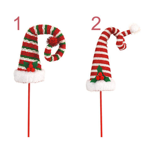 VETUR Decoro natalizio Cappello da elfo imbottito in tessuto 2 varianti 48 cm