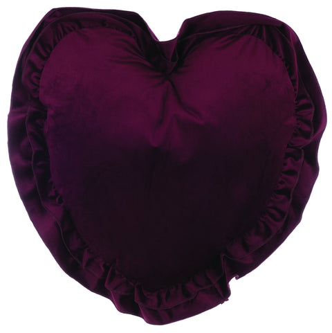 BLANC MARICLO’ Cuscino cuore arredo in velluto bordeaux 55x55 cm A2956599BR
