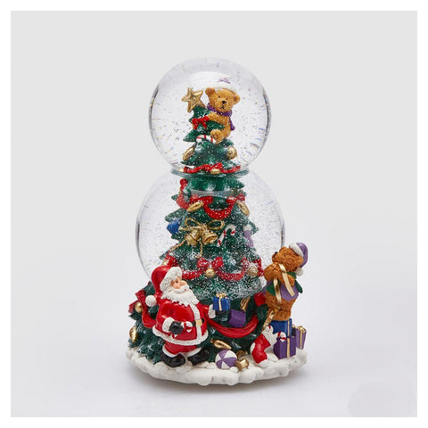 EDG Enzo De Gasperi Palla di vetro Carillon Babbo Natale in vetro H21 cm