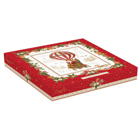 EASY LIFE Piatto torta panettone natalizio CHRISTMAS MEMORIES con paletta Ø32 cm