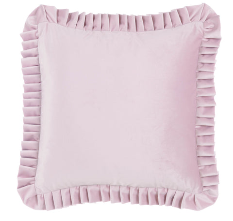 BLANC MARICLO' Cuscino rosa decorativo divano con gala 50x50 A29411