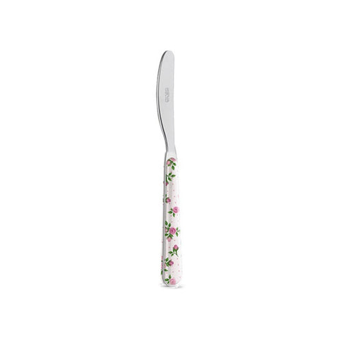 NEVA Spalmino coltello burro acciaio con manico a fiori rosa BD14015_SP