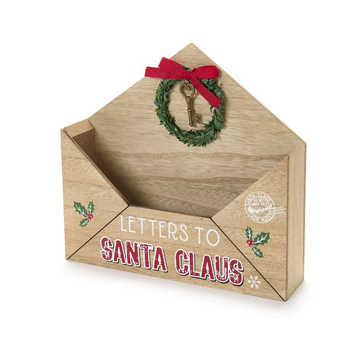 Nuvole di Stoffa Porta lettere natalizio in legno "Christmas Carol"