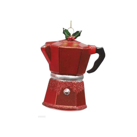 GOODWILL Decoro natalizio caffè per albero di natale vetro rosso H15 cm