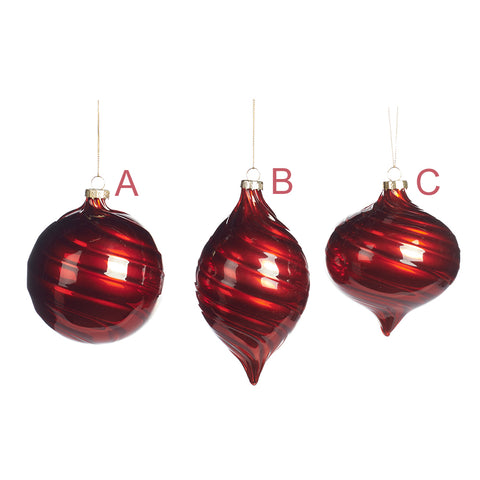 GOODWILL Decoro natalizio per albero palle rosse 3 varianti (1pz)