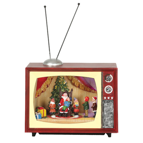 Guirma Televisione con babbo natale e bambini con luci e movimento