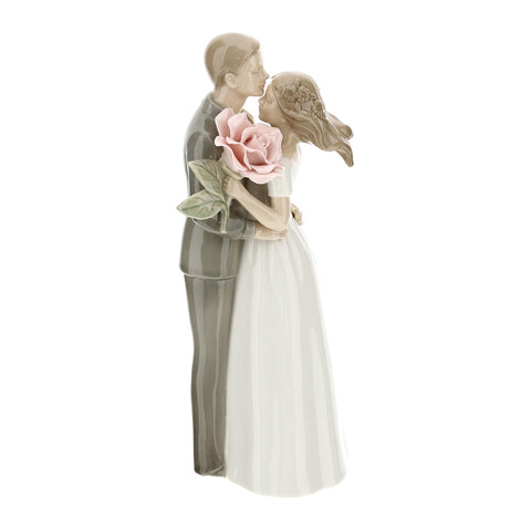 HERVIT Statuetta coppia sposi porcellana H22 cm 28357