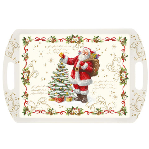 EASY LIFE Vassoio natalizio con manici e Babbo natale "MAGIC CHRISTMAS" 52x35 cm