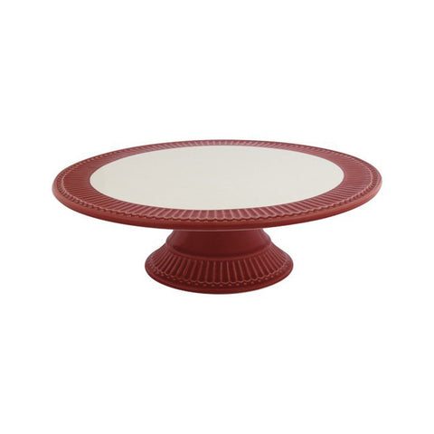 GREENGATE Alzatine per torta ALICE RED in ceramica rossa 27.5 cm STWCPLAALI1004