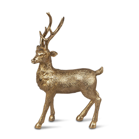 Formano Cervo in pietra oro anticato vintage 13x6xH22 cm