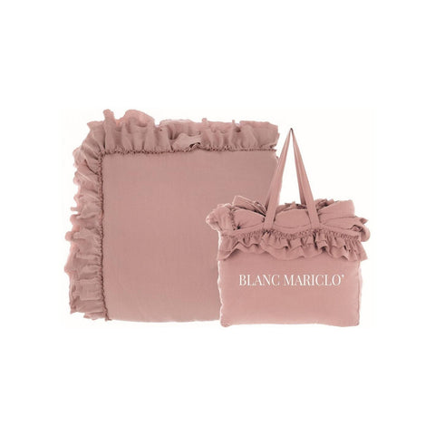 BLANC MARICLO' Boutis singolo trapunta con gala poliestere rosa 180x260cm