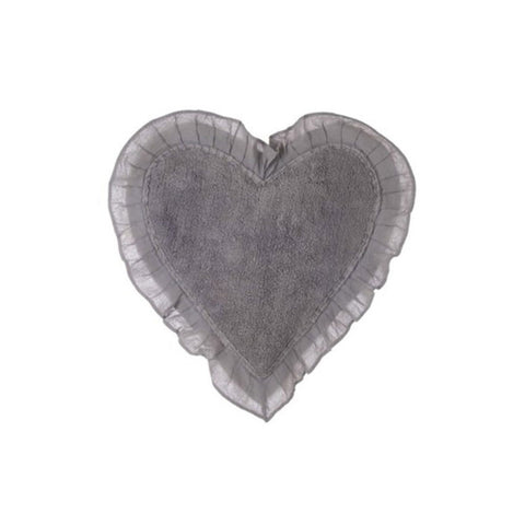 BLANC MARICLO Tappeto bagno a forma di cuore con frills 50x65 cm a28364