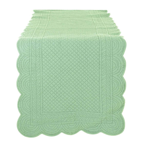 BLANC MARICLO' Runner striscia da tavolo rettangolare verde polvere 45x140 cm