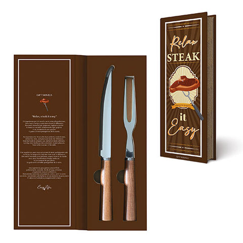 Easy life Idea Regalo Set arrosto 2 pezzi in box "Gift Novels"