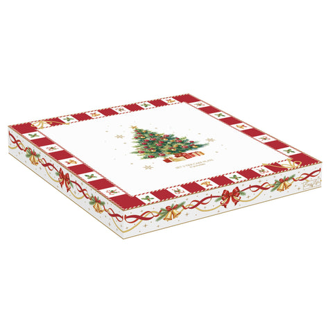 Présentoir à gâteaux de Noël en porcelaine à 2 étages Easy Life « Conte de Noël » D19/27 cm