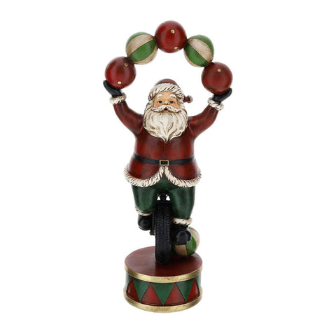Hervit Christmas Figurine Santa Claus on Unicycle Resin 16xH36 cm