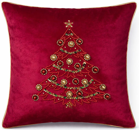 Clodette Cuscino Albero di Natale in velluto "Diamond" 47x47 cm 2 varianti(1 unità)