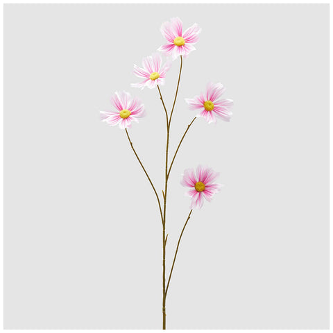 Edg - Enzo De Gasperi Ramo 5 Cosmea (Cosmos) rosa artificiale H110 cm - Angelica Home Stabia