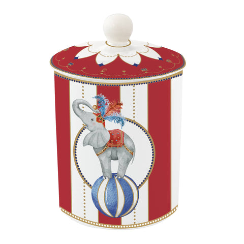 Easy Life Barattolo di natale in porcellana con coperchio + box "Circus" D11.5xH18 cm