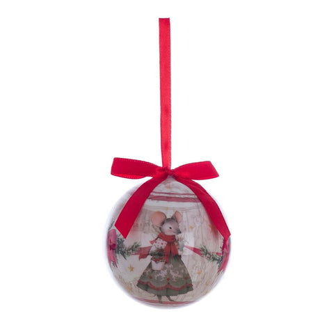 Blanc Mariclò Box Set of 5 Christmas Fairy Tree Baubles" D7.5 cm