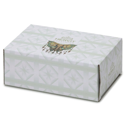 Hervit Bottiglia in vetro Elefante verde/oro "AnimalGem" 9x5xH13 cm