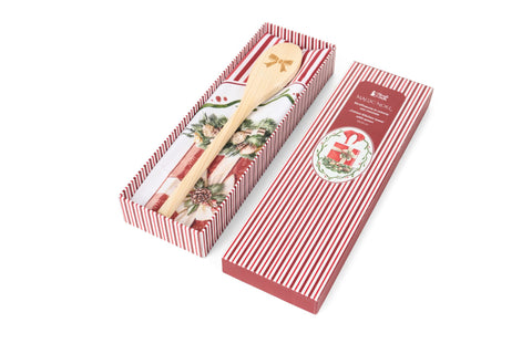 Nuvole di Stoffa Set natalizio strofinaccio + mestolo "MAGIC NOEL" cotone 50x70 cm 6 varianti (1 unità)