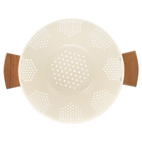 Estia Home Scolapasta in alluminio avorio con manici "Allure" D22xH18 cm