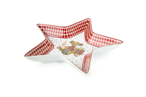 Nuvole di stoffa Piatto di natale a forma di stella 26,5x26,5xHx3,8 cm
