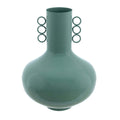 Blanc Mariclò Vaso decorativo porta fiori in metallo verde "Carmen" 25x25xH33 cm - Angelica Home Stabia