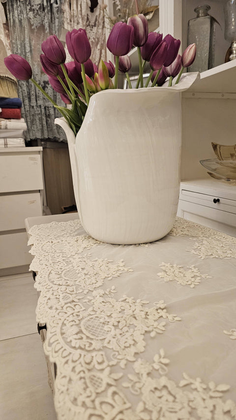 Chez Moi Tris de napperons en dentelle artisanale « Provence Luxe » (3 unités)