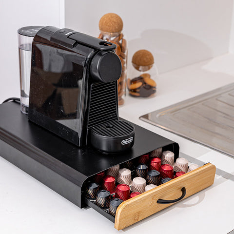 Estia Home Drawer for 60 Coffee Capsules Black "Bambo Essentials" 39x26.5xH6 cm