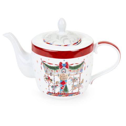 Théière en porcelaine de Noël « Carrousel » 1000 ml