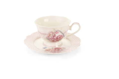 Service à thé Cloth Clouds (2 tasses en porcelaine) avec soucoupe « Fiorirà » 220 ml