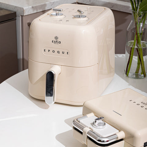 Estia Home Friggitrice ad Aria in acciaio inox Crema "Epoque" 1500W 5lt