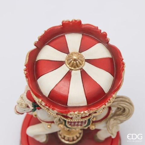 EDG Carousel horse musical box carousel decoration polyresin D12 H24 cm
