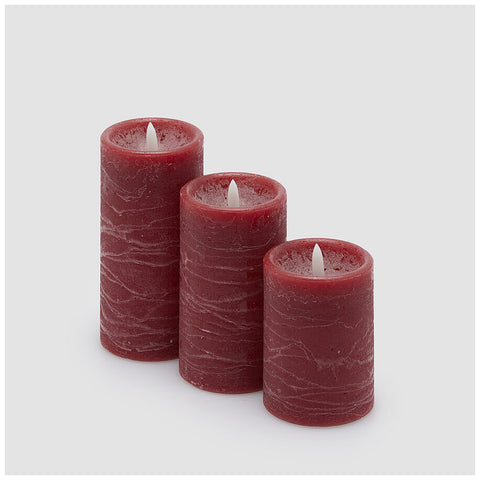 EDG Enzo De Gasperi Lot de 3 bougies LED puff D7,5 cm 3 variantes (3 unités)