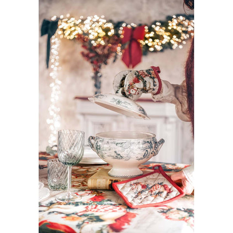 Blanc Mariclò Guanto da cucina di natale in cotone "Calessi e Calessini" 12x17 cm