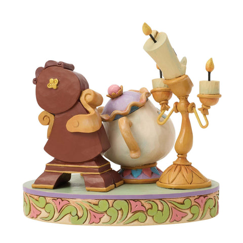 Enesco Disney Statuina Lumiere, Mrs Potts, Chip E Tockins H11.5 cm