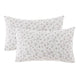 Blanc Mariclò Lot de 2 taies d'oreiller fond ivoire "Hiver Fleuri" 50x80 cm