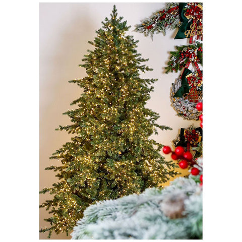 Sapin de Noël fleurs de Lena 3000 led "St.Moritz" D125xH180 cm