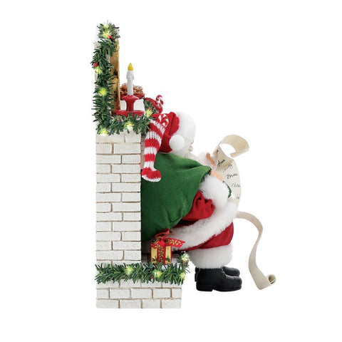 Department 56 Statuina Babbo Natale in resina e luci led 20x16,5xH27 cm