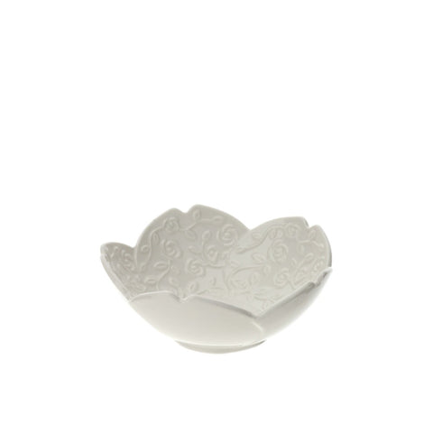 Hervit Ciotola Sakura in porcellana rose in rilievo "Romance" D13xH5 cm - Angelica Home Stabia