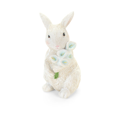 Nuvole di Stoffa Statuina Coniglio di Pasqua in resina "PePen" 6.5x5.5xH11 cm 8 varianti(1 unità)