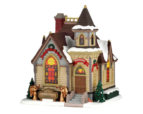 LEMAX Edificio luci led "Maple Lane Chapel" in porcellana H20x18x15 cm