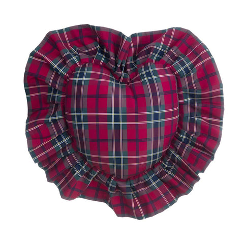 Coussin cœur de Noël Blanc Mariclò avec gala 35x35 cm