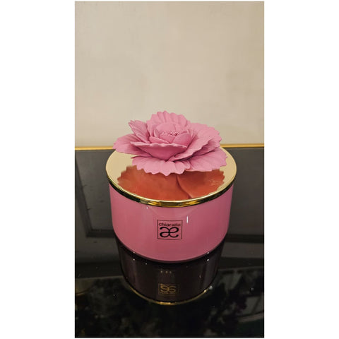 Chiaraela Candela gigante Fiore "Giardino" D12.5xH10 cm 2 varianti(1 unità)