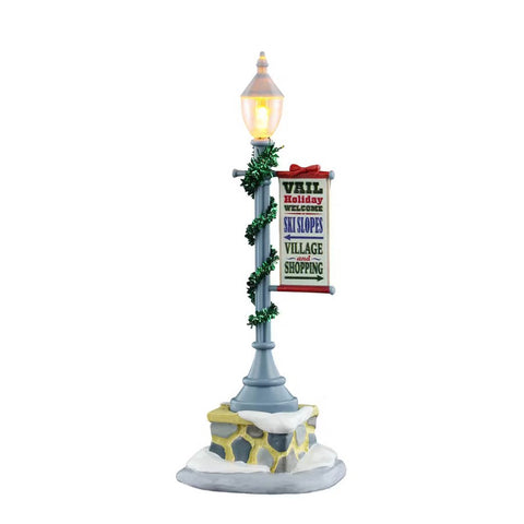 Lampadaire de Noël LED LEMAX « Vail Lamp Post » H11,5 x 4,5 x 4 cm