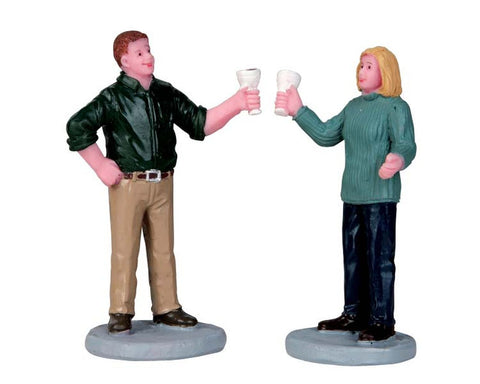 LEMAX Set 2 Personaggi Un'annata pregiata "A Fine Vintage" H7.3 cm