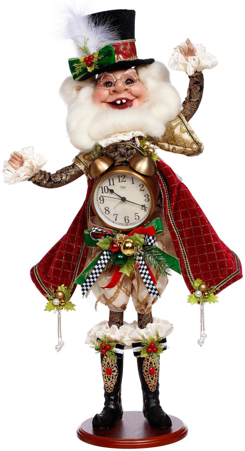 MED XMAS CLOCK ELF 80CM