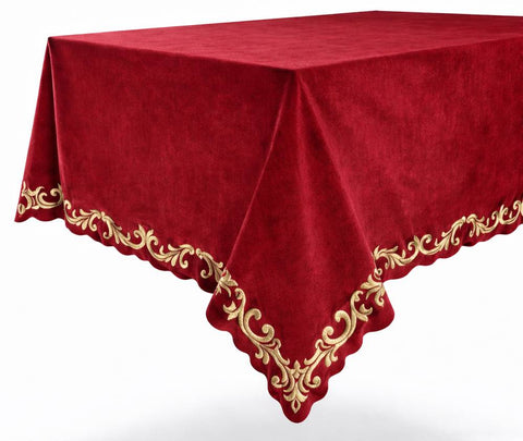Clodette Tovaglia di Natale in velluto 145x270 cm 2 varianti(1 unità)